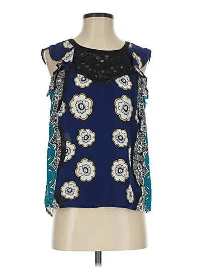 Pre-owned Express Sleeveless Blouse In Blue