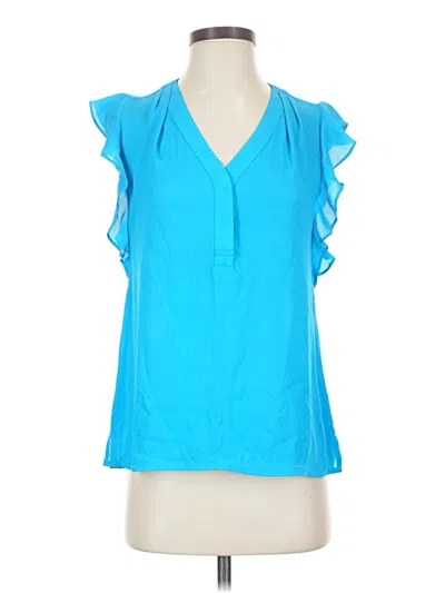 Pre-owned Express Sleeveless Blouse In Blue