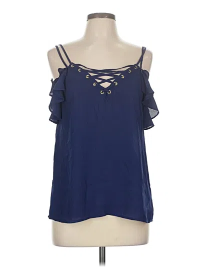 Pre-owned Express Sleeveless Blouse In Blue