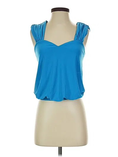 Pre-owned Express Sleeveless Blouse In Blue