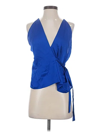 Pre-owned Express Sleeveless Blouse In Blue