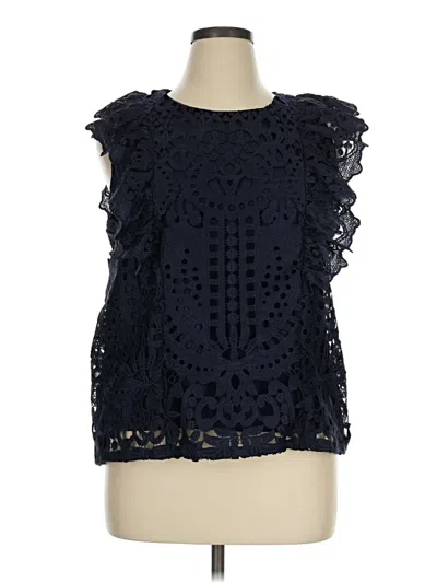 Pre-owned Express Sleeveless Blouse In Blue