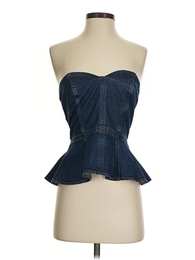Pre-owned Express Sleeveless Blouse In Blue
