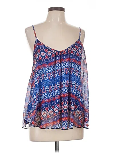 Pre-owned Express Sleeveless Blouse In Blue