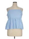 Express Sleeveless Blouse In Blue