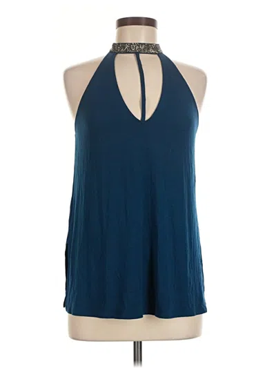 Pre-owned Express Sleeveless Blouse In Blue