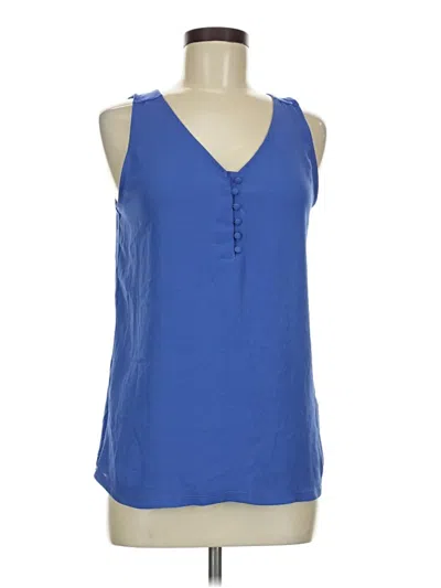 Pre-owned Express Sleeveless Blouse In Blue
