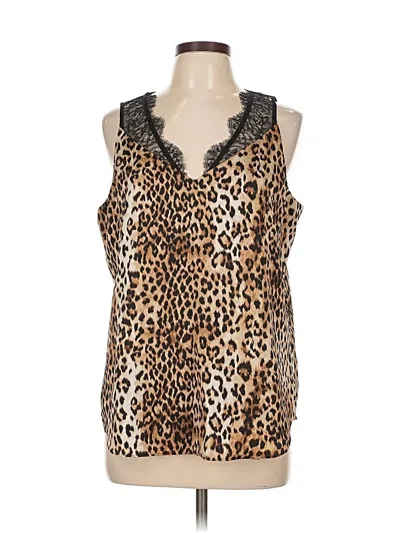 Pre-owned Express Sleeveless Blouse In Brown