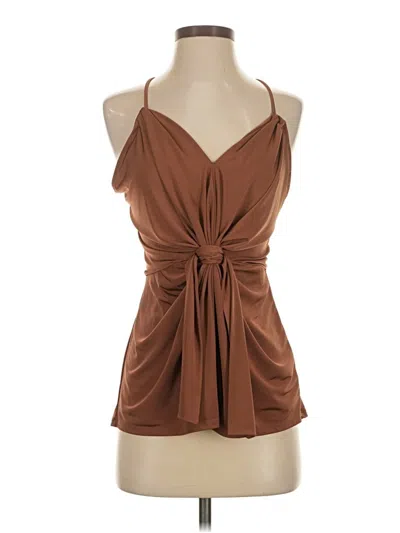 Pre-owned Express Sleeveless Blouse In Brown