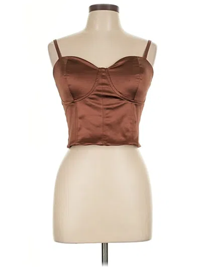 Pre-owned Express Sleeveless Blouse In Brown
