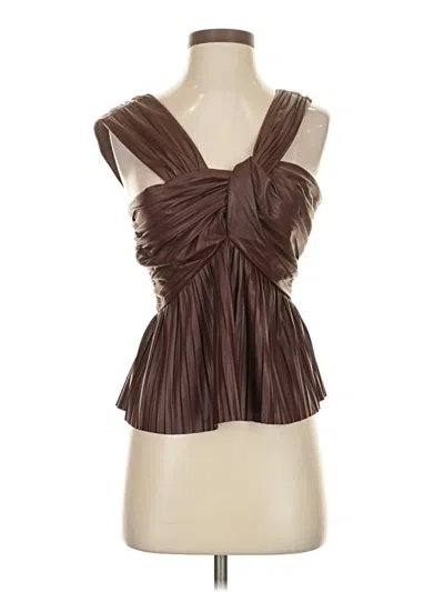 Pre-owned Express Sleeveless Blouse In Brown