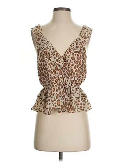 Express Sleeveless Blouse In Brown