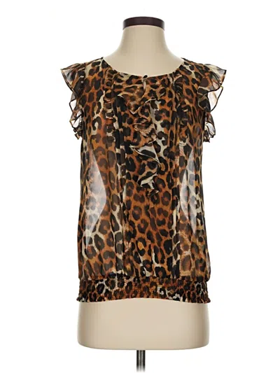 Express Sleeveless Blouse In Brown