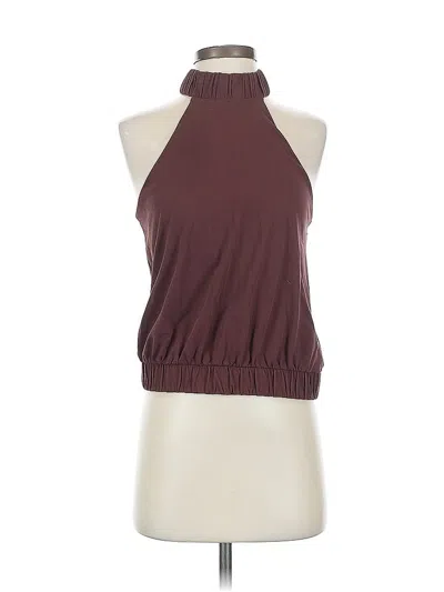 Pre-owned Express Sleeveless Blouse In Burgundy