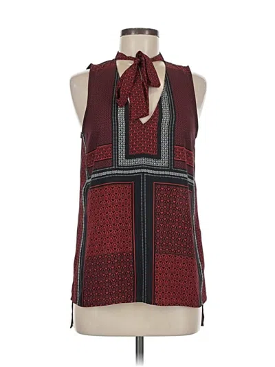 Pre-owned Express Sleeveless Blouse In Burgundy