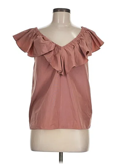 Pre-owned Express Sleeveless Blouse In Burgundy
