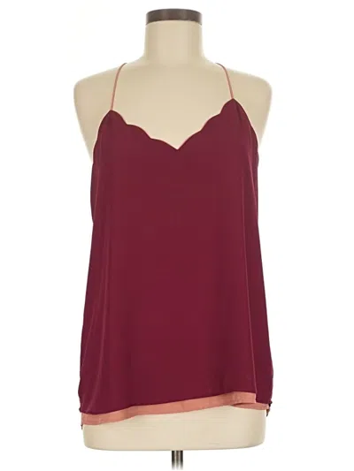 Pre-owned Express Sleeveless Blouse In Burgundy