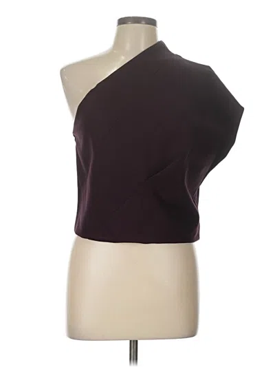 Pre-owned Express Sleeveless Blouse In Burgundy
