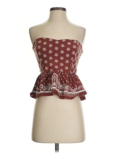Express Sleeveless Blouse In Brown
