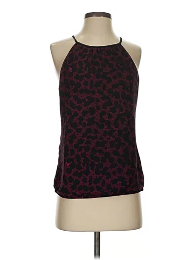 Pre-owned Express Sleeveless Blouse In Burgundy