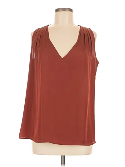 Pre-owned Express Sleeveless Blouse In Burgundy