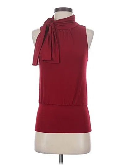 Pre-owned Express Sleeveless Blouse In Burgundy