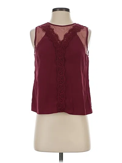 Pre-owned Express Sleeveless Blouse In Burgundy