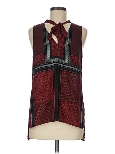 Pre-owned Express Sleeveless Blouse In Burgundy