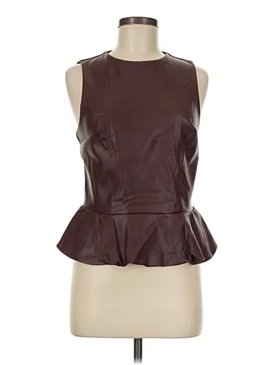 Pre-owned Express Sleeveless Blouse In Burgundy
