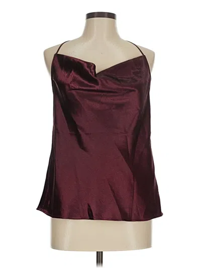 Pre-owned Express Sleeveless Blouse In Burgundy