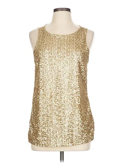 Pre-owned Express Sleeveless Blouse In Gold