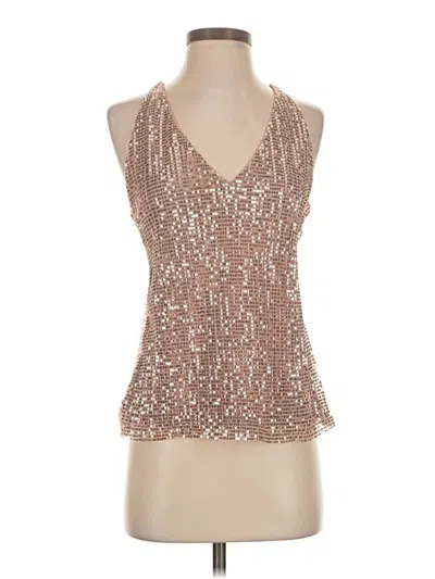 Pre-owned Express Sleeveless Blouse In Gold