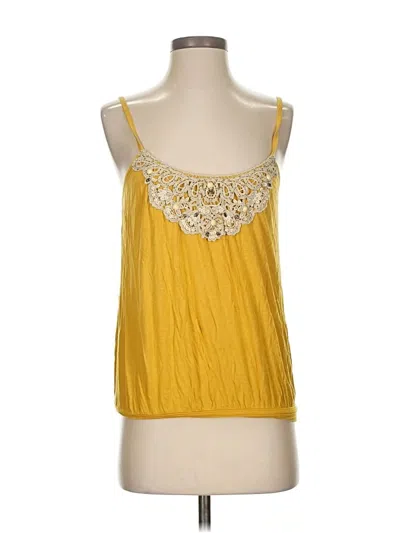 Pre-owned Express Sleeveless Blouse In Gold