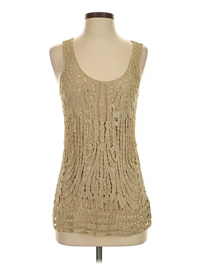 Pre-owned Express Sleeveless Blouse In Gold