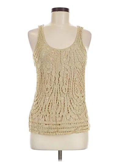 Pre-owned Express Sleeveless Blouse In Gold