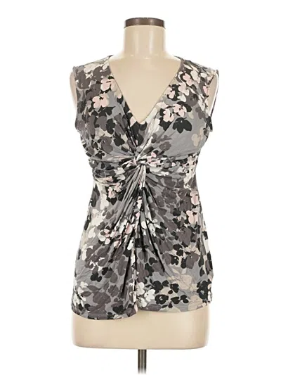 Pre-owned Express Sleeveless Blouse In Gray