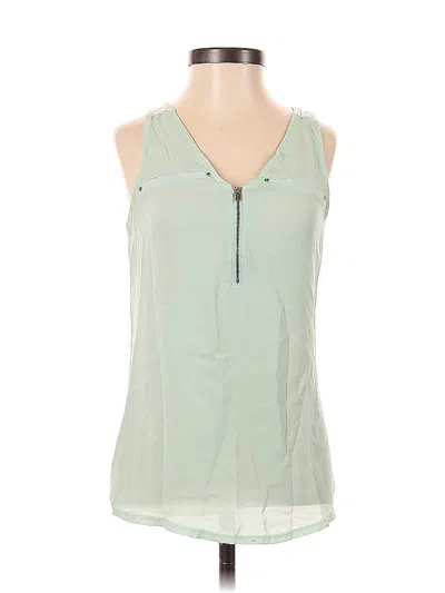 Pre-owned Express Sleeveless Blouse In Green