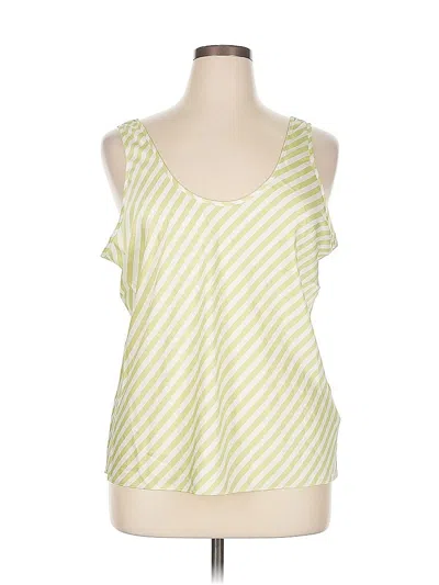 Pre-owned Express Sleeveless Blouse In Green