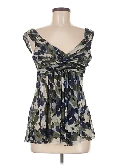 Pre-owned Express Sleeveless Blouse In Green