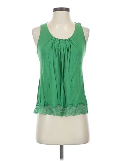 Pre-owned Express Sleeveless Blouse In Green