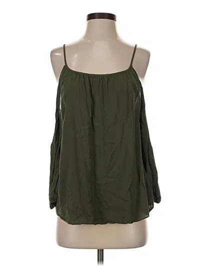 Pre-owned Express Sleeveless Blouse In Green