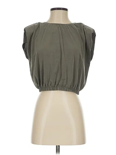 Pre-owned Express Sleeveless Blouse In Green
