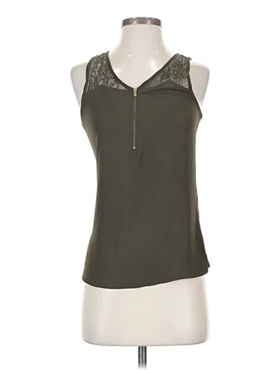 Pre-owned Express Sleeveless Blouse In Green