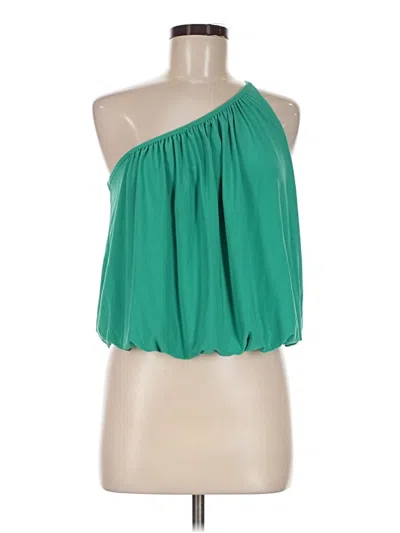 Pre-owned Express Sleeveless Blouse In Green