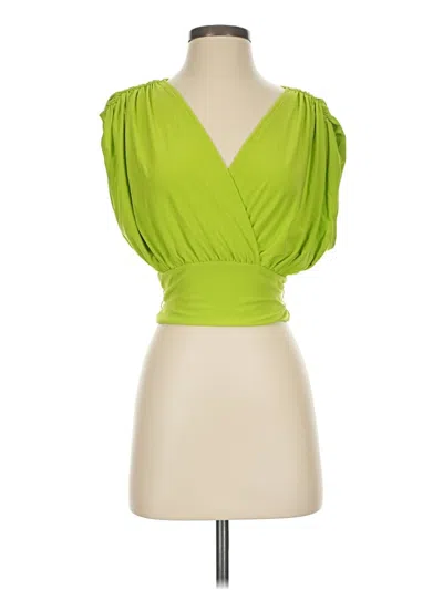 Pre-owned Express Sleeveless Blouse In Green