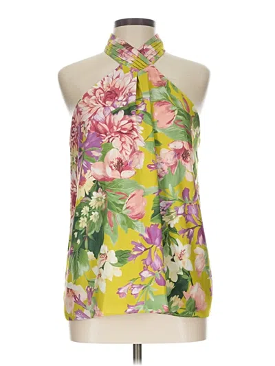 Pre-owned Express Sleeveless Blouse In Green