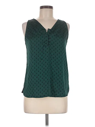 Pre-owned Express Sleeveless Blouse In Green