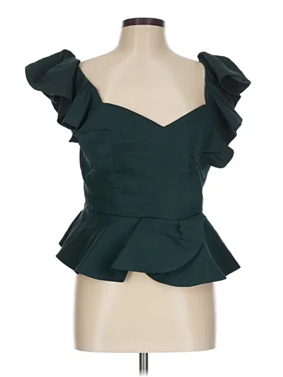 Pre-owned Express Sleeveless Blouse In Green