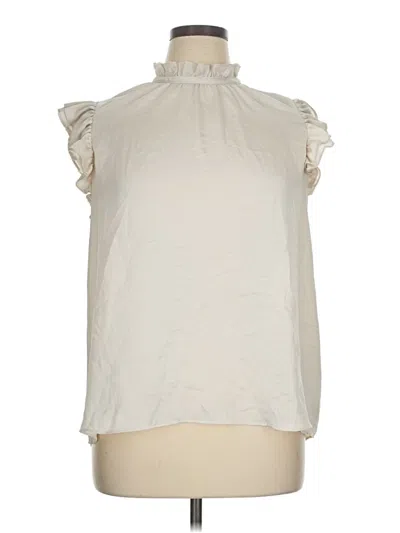 Pre-owned Express Sleeveless Blouse In Ivory