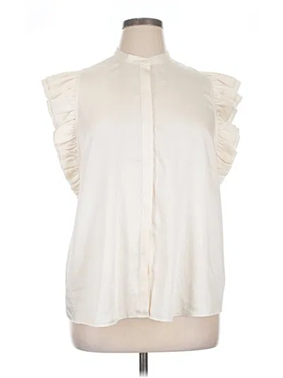 Pre-owned Express Sleeveless Blouse In Ivory